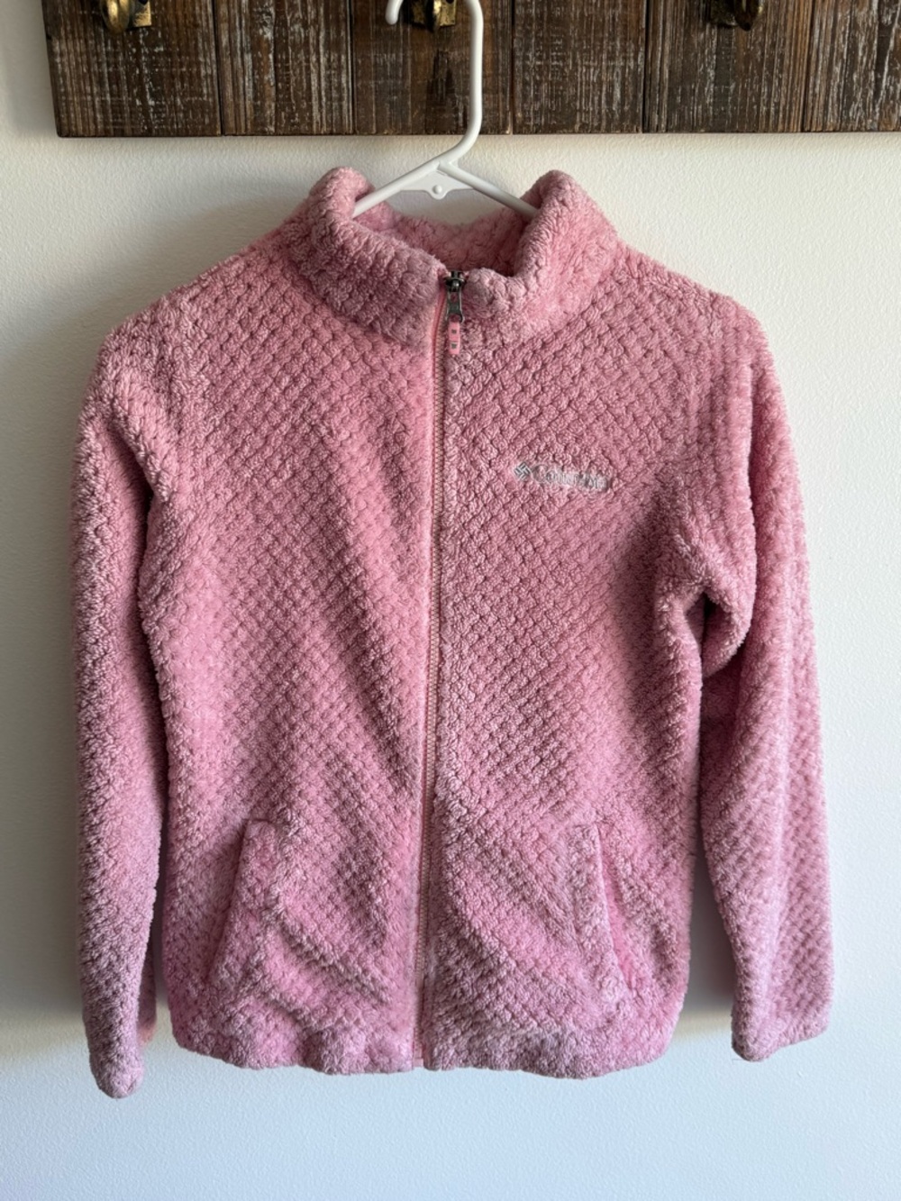 Columbia Pink Sherpa Full-Zip Jacket